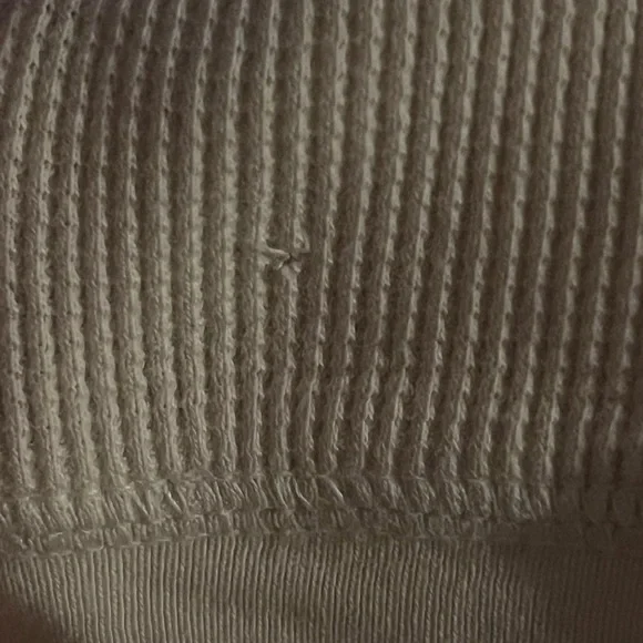 Prana VTG Y2K Cream Long Sleeve Waffle Thermal Tee Ladies Small - Picture 9 of 9